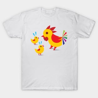 Children's Education with Mother Hen and  Cute Little Chickens T-Shirt